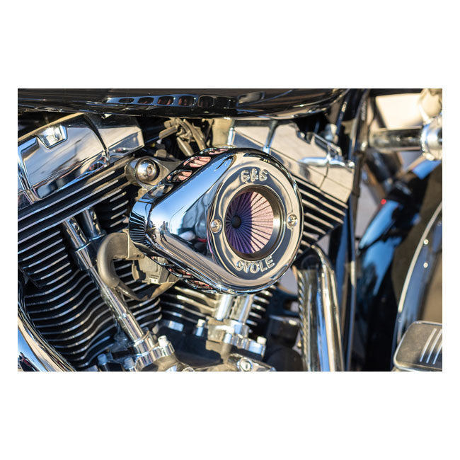 S&S ''Air Stinger Stealth'' Air Cleaner Kit. Teardrop, Chrome – 2008–2016 FLT/Touring; 2016–2017 Softail…