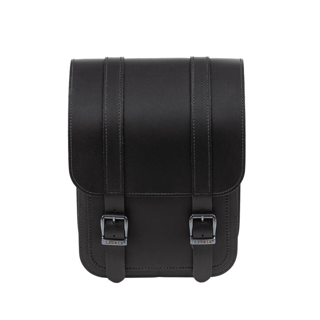 MCS Full Leather Swing Arm Bag Left, 10 Liter. Black – 1984–2017 Softail