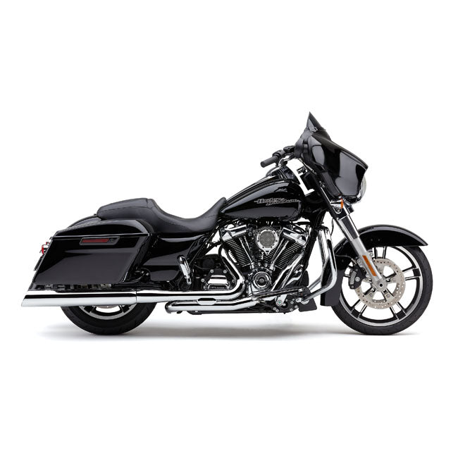 Cobra 909 Upper Cut 4" Slip-on Mufflers. Chrome – 1995–2016 FLT/Touring