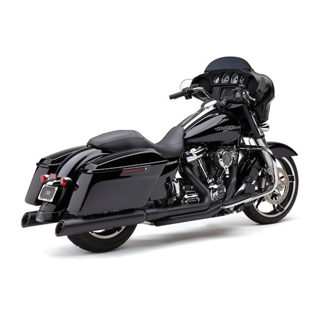 Cobra 909 Upper Cut 4" Slip-on Mufflers. Black – 1995–2016 FLT/Touring