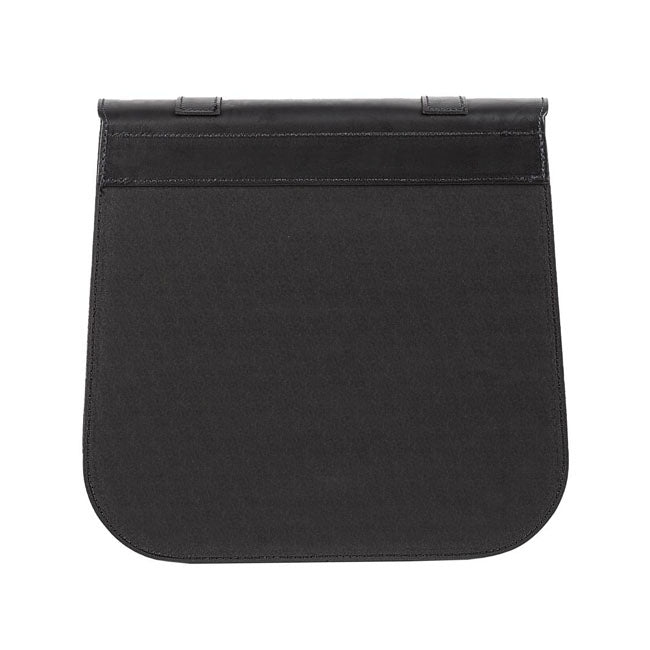 MCS Single Leather Saddlebag ''Postman''. 30 Liters. Black – Universal