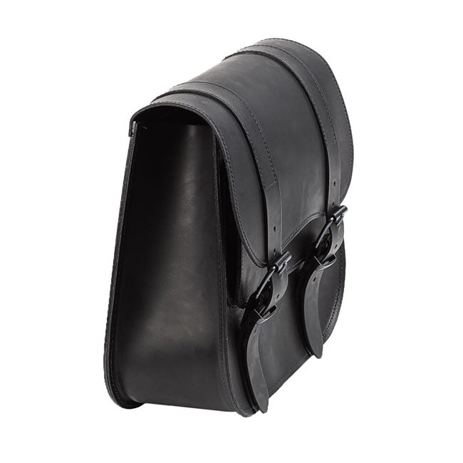 MCS Leather Single Saddlebag, 18 Liter. Black – Universal
