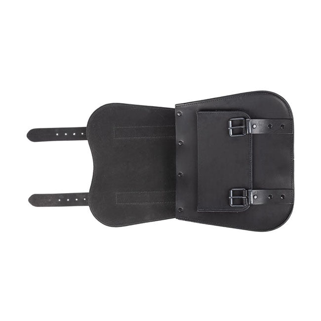 MCS Leather Single Saddlebag, 18 Liter. Black – Universal