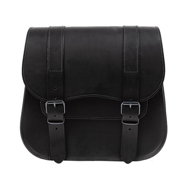 MCS Leather Single Saddlebag, 18 Liter. Black – Universal