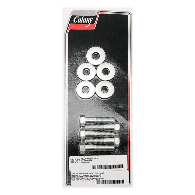 Colony Wheel Pulley Bolt & Washer Kit. Zinc Plated – Cast Rear Wheels: 1993–1996 All Big…
