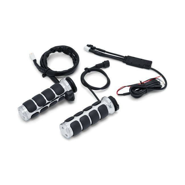 Kuryakyn Heated ISO Grips. Chrome – 1996–2022 H-D with Single or Dual…