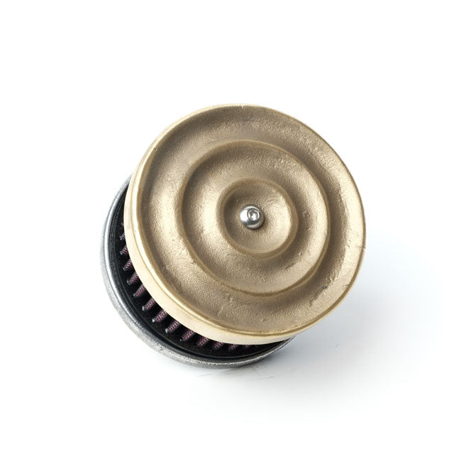 Wannabe Choppers Wannasucker ''Wave'' Air Cleaner. Brass – Models Equipped with S&S Super E/G…
