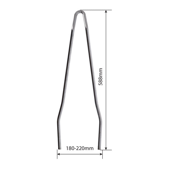 Westland Customs New Old School Sissy Bar. Narrow, Chrome – Fits All Harley-Davidson Side Plates…