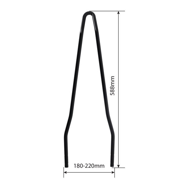 Westland Customs New Old School Sissy Bar. Narrow, Black – Fits All Harley-Davidson Side Plates…
