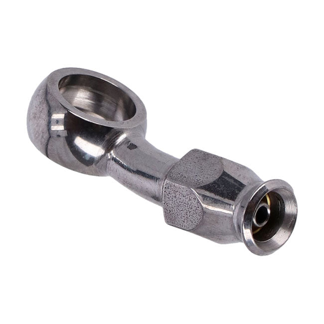 Goodridge 7/16" (11 mm) Banjo Fitting 20 Degree Bend. Ss