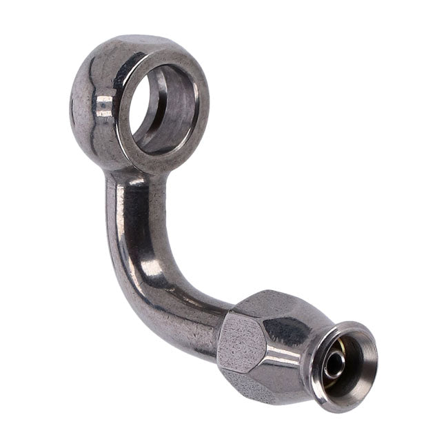 Goodridge 3/8" (10 mm) Banjo Fitting 90 Degree Bend. Ss