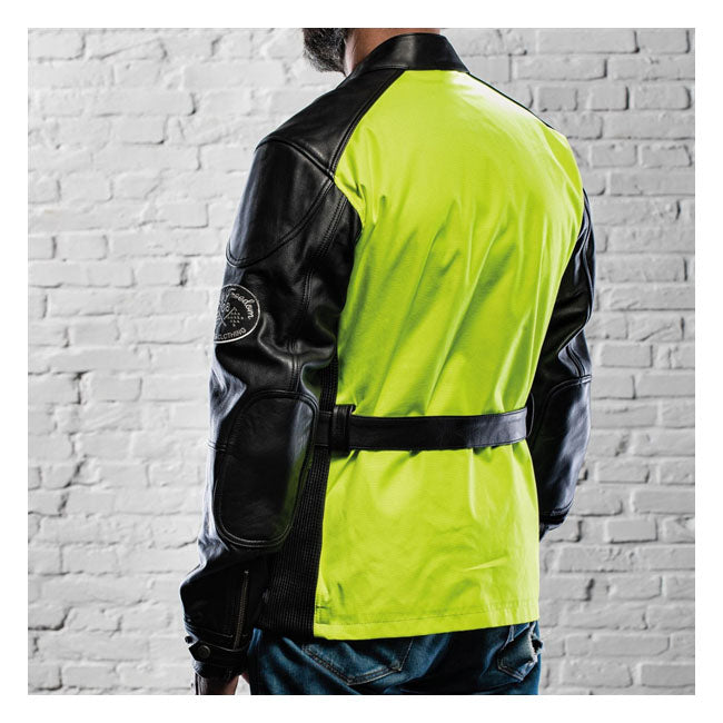 Holy Freedom Quattro Vision Leather Jacket Black/Fluo Yellow – Male EU Size S