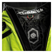 Holy Freedom Zero Vision Leather Jacket Black/Fluo Yellow – Male EU Size S