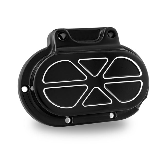 Pm Transmission End Cover Formula, Cable Clutch Contrast Cut for 06-17 Dyna; 07-17 Softail; 07-13 Touring; 14-16 FLHR/C Touring Without Fairing