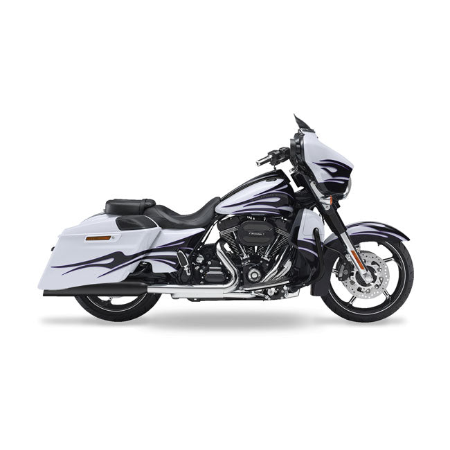 Fl-Double Slip-Ons Black, Billet Round End Cap