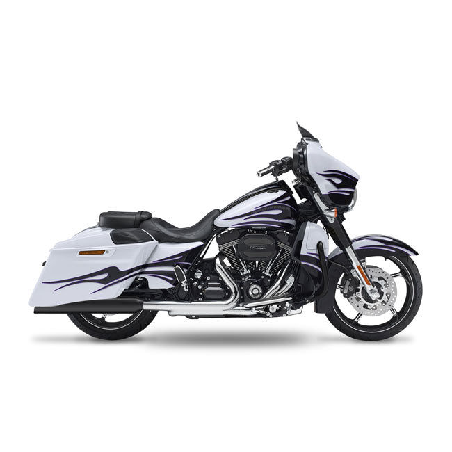 Fl-Double Slip-Ons Black, Billet Slash Up End Cap