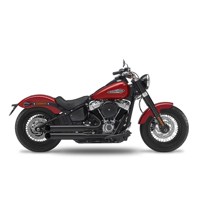 Fusion Long 2-2 Exhaust Black, Big Slash End Cap