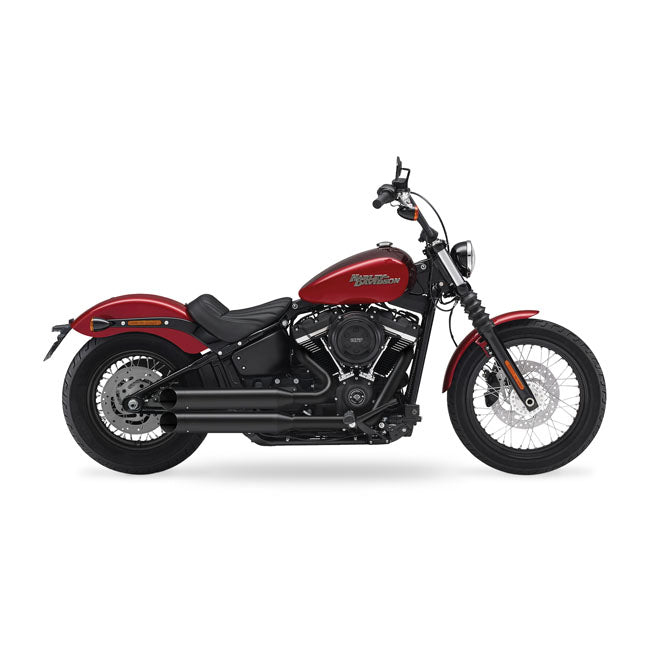 Fusion Long 2-2 Exhaust Black, Big Slash End Cap