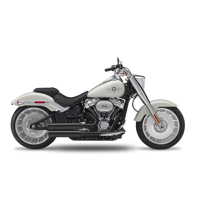 Fusion Long 2-2 Exhaust Black, Straight Cut Short