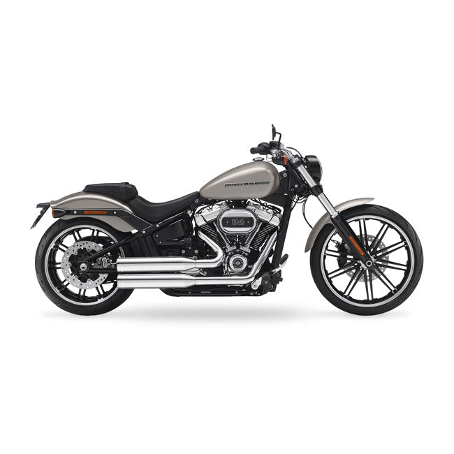 Fusion Long 2-2 Exhaust Chrome, Straight Cut Short