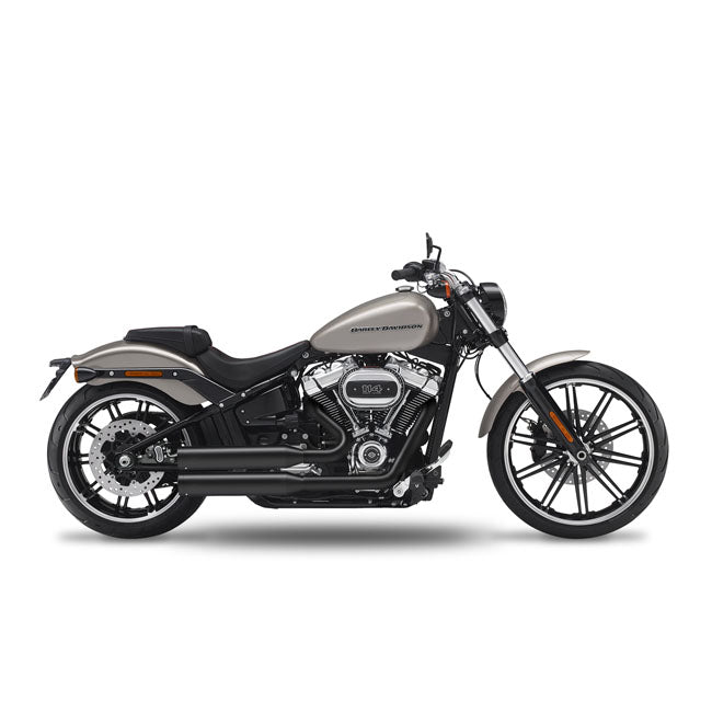 Fusion Long 2-2 Exhaust Black, Straight Cut Short