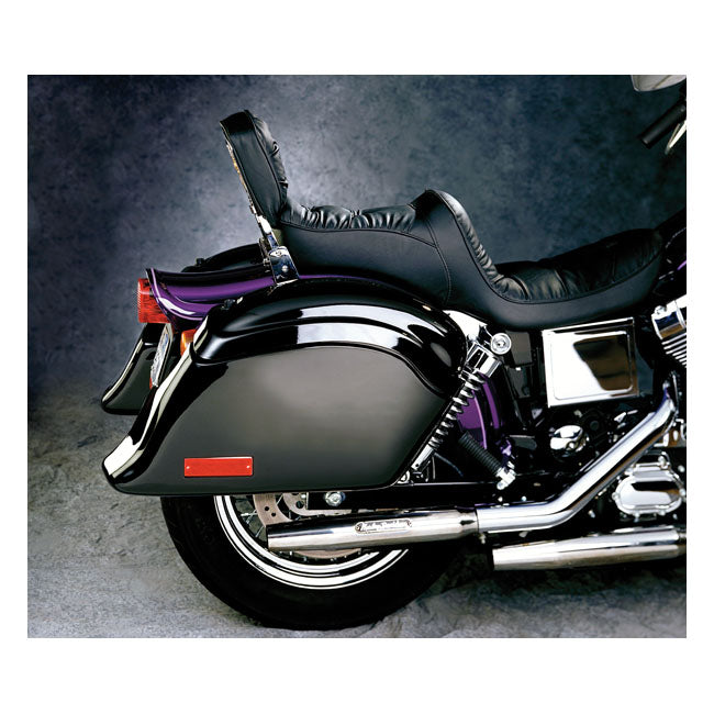 Nc Cruiseliner Quick Release Saddlebags, Pocketback Black for 84-05 FXST/S; 84-05 Softail Standard/Custom; 90-06 FLSTF; 93-05 Dyna; 04-20 XL