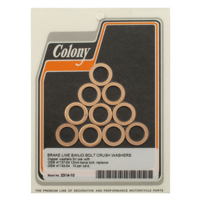 Colony 12mm Brake Seal Washer – 2004–2013 XL Sportster; 2008–2012 XR1200