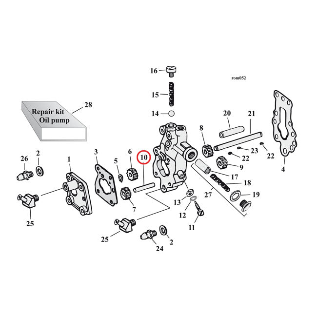 MCS Idler Shaft, Oil Pump – 1941–1961 Big Twin