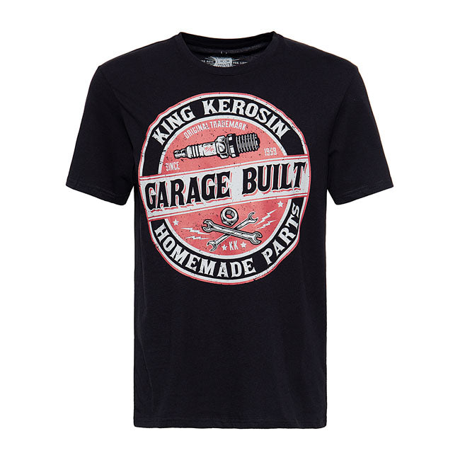 King Kerosin Garage Built T-Shirt Black – S