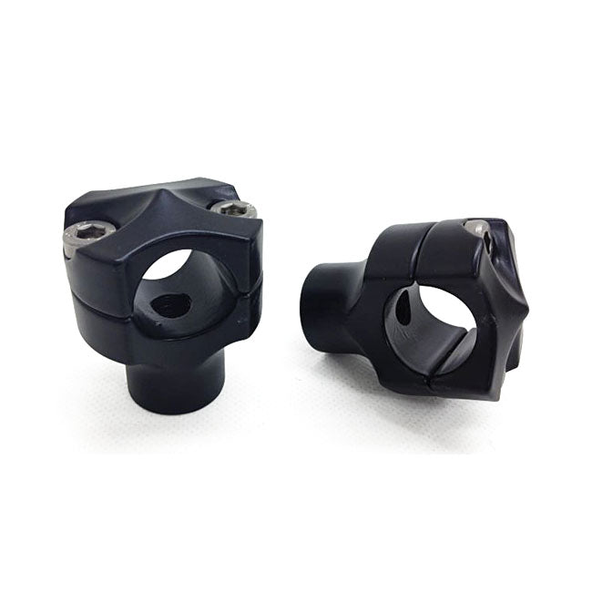 Spock risers. 1" diameter. Black