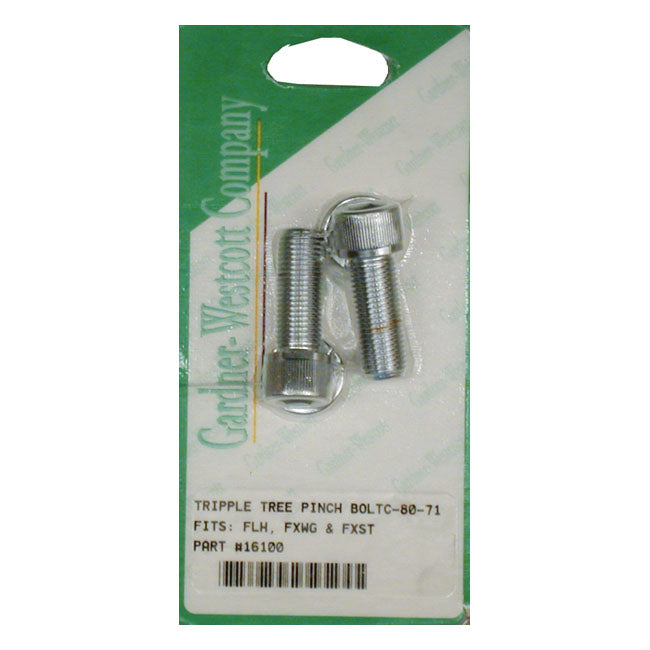 Gardner-Westcott Triple Tree Pinch Bolt Set. Chrome Allen Heads – 1949–1984 FLH; 1980–1986 FXWG; 1984–2002…