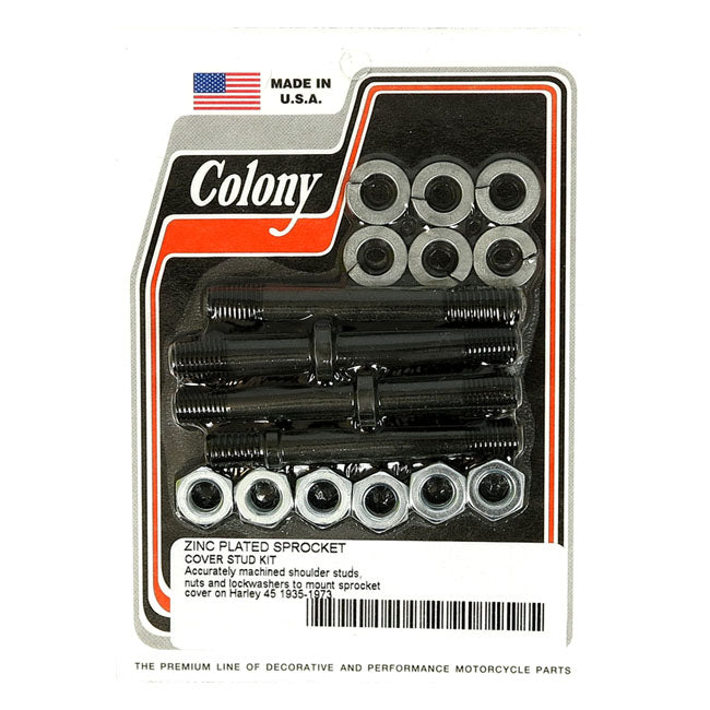 Colony Sprocket Cover Mount Kit. Zinc – 1935–1973 45" (750cc) Flathead