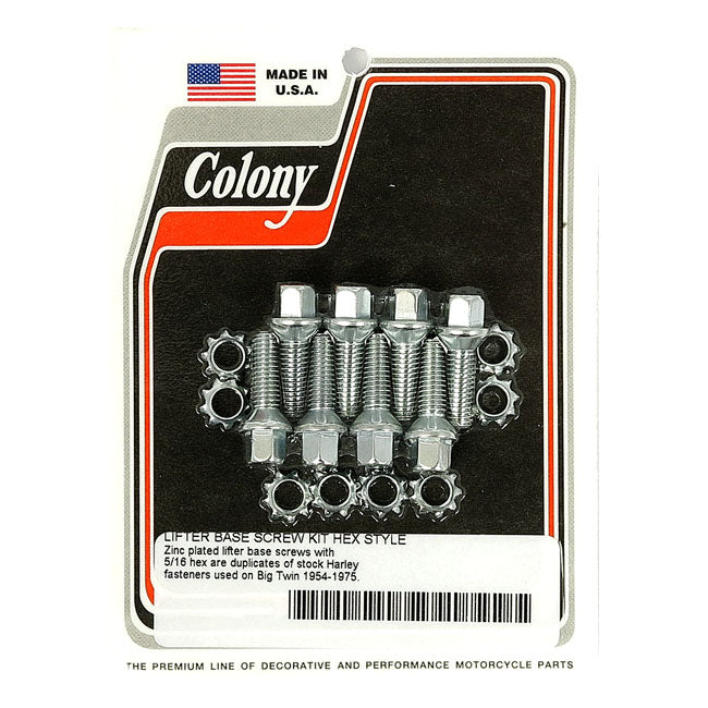 Colony Tappet Block Mount Kit. OEM Style, Zinc – L53-E76 Big Twin