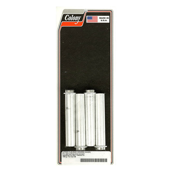 Colony Inner Pushrod Cover Tube Set. Zinc – 1999–2017 Twin Cam; 2017–2025 M8