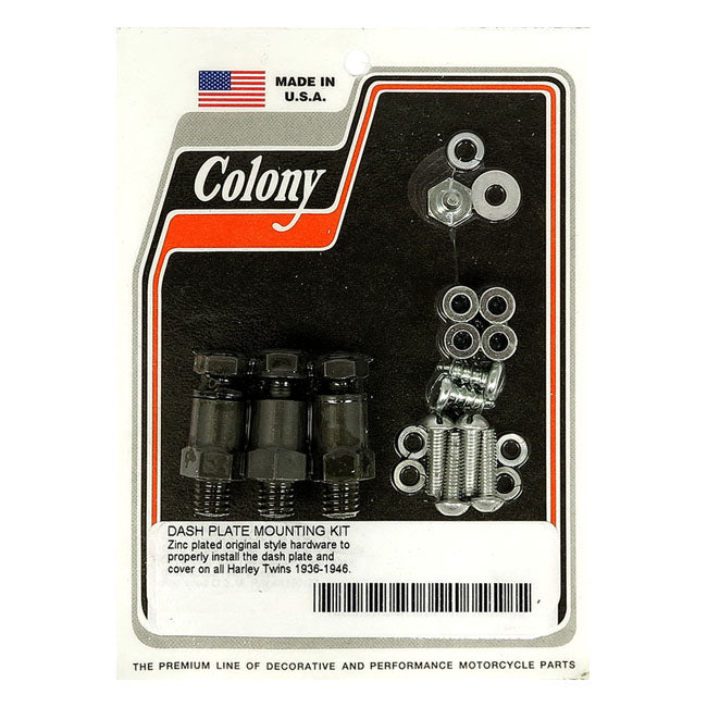 Colony Dash Plate Mount Kit. Zinc – 1936–1946 All H-D