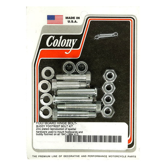 Colony Floorboard and Passenger Peg Mount Kit. Zinc – 1941–1964 H-D