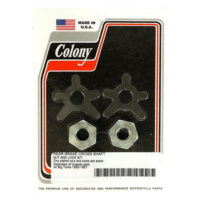 Colony Brake Shaft Lock & Nut Kit – 1930–1957 Big Twin