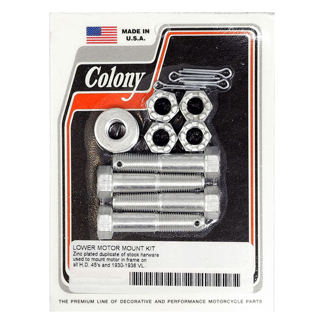 Colony Lower Motor Mount Kit Zinc – 1932–1973 45" SV