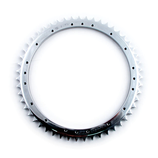 PBI, Rear Sprocket Steel Zinc Plated. 51T for 67-72 Big Twin With Hydraulic Drum Brake