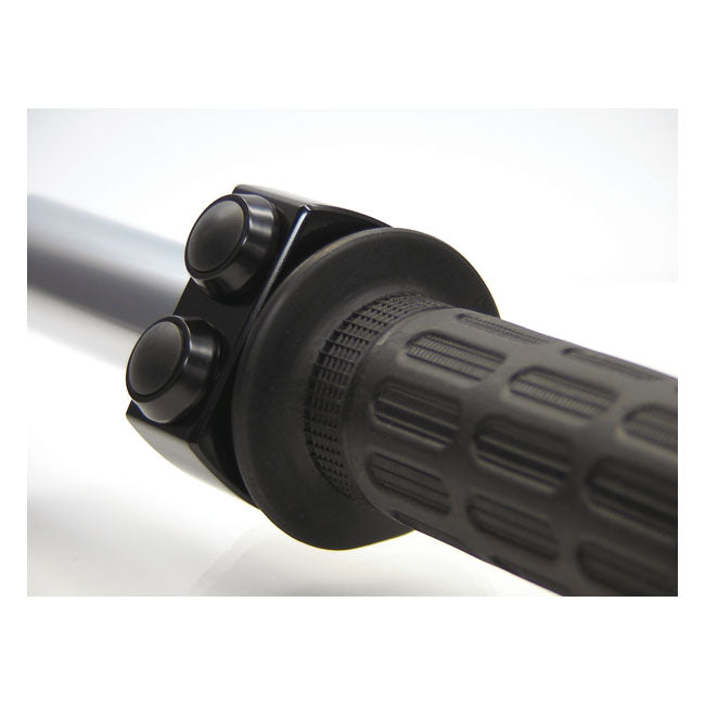 Mo.Switch 2 Push Button Housing 1" H/B, Black