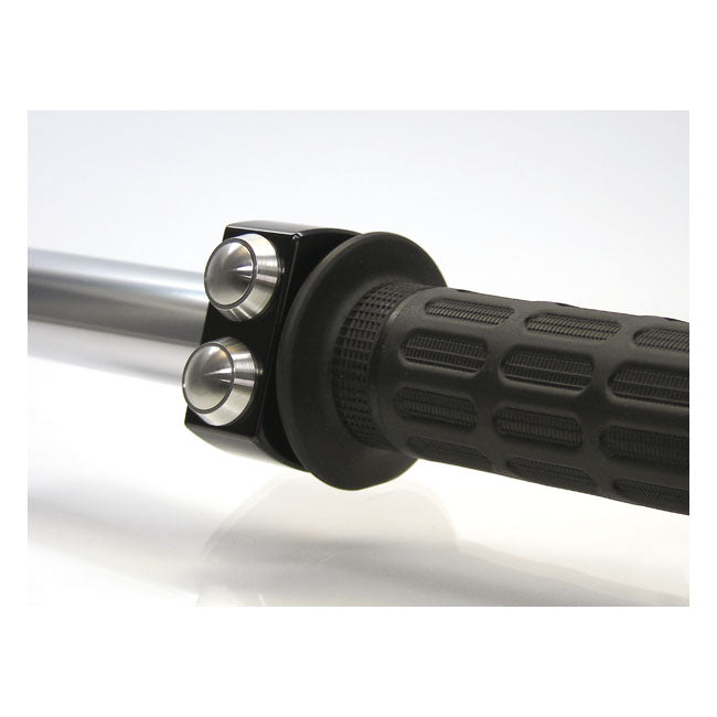 Mo.Switch 2 Push Button Housing 1" H/B, Black