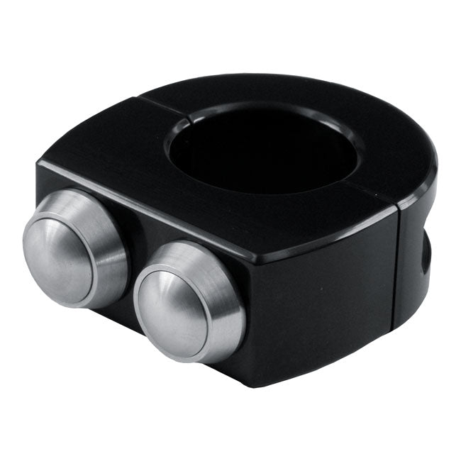 Mo.Switch 2 Push Button Housing 1" H/B, Black