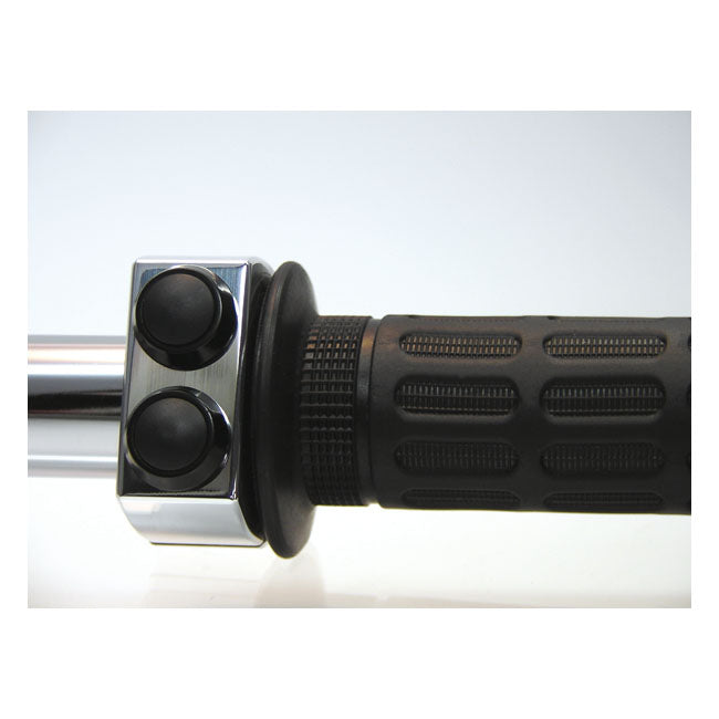 Motogadget, Mo. Switch 2 Push Button Housing 1" H/B, Polished for Fits 1" (25.4mm) Diameter Handlebars.