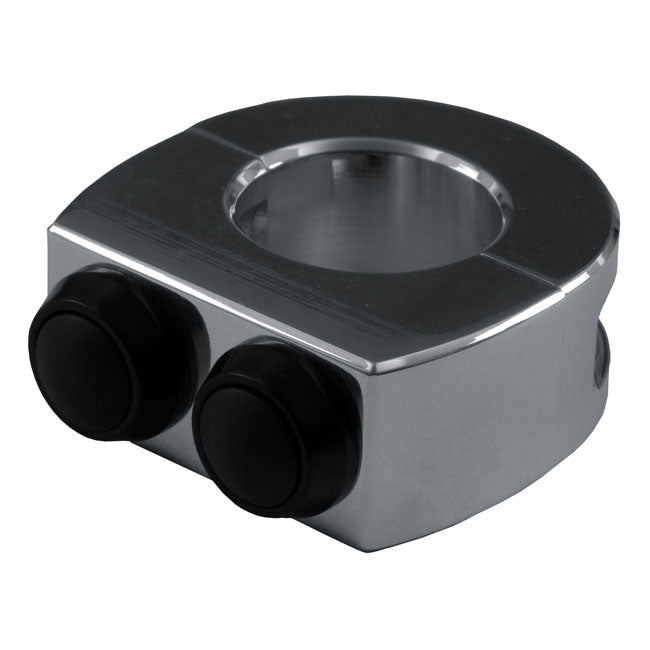 Motogadget, Mo. Switch 2 Push Button Housing 1" H/B, Polished for Fits 1" (25.4mm) Diameter Handlebars.
