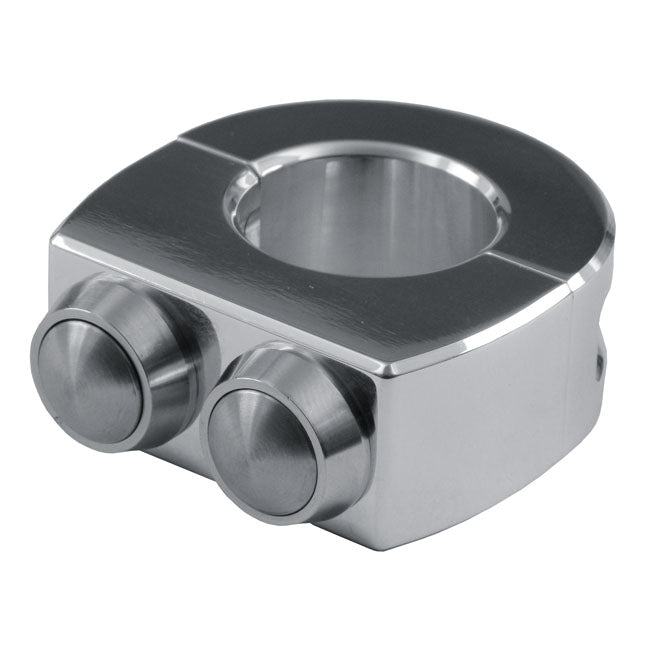 Motogadget Mo. Switch 2 Push Button Housing 1" H/B, Polished for Fits 1" (25.4mm) Diameter Handlebars.