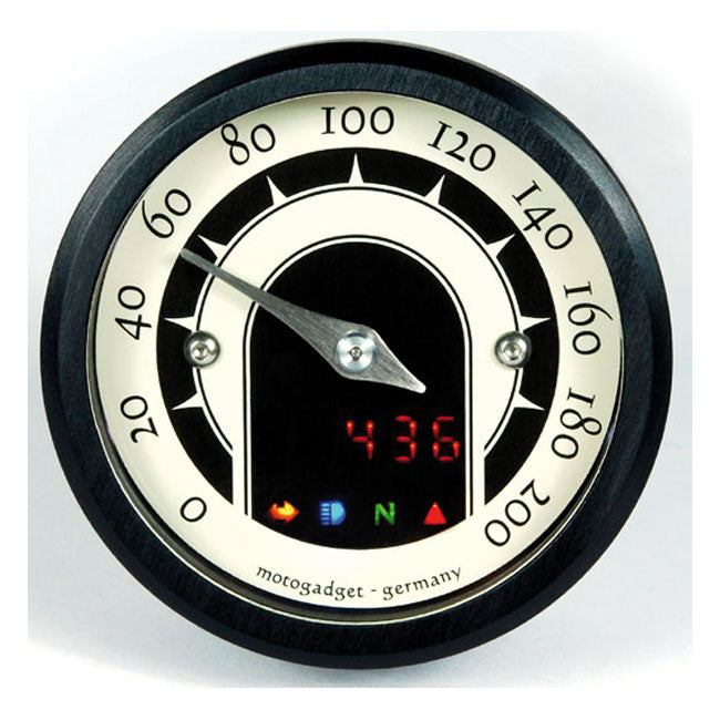 Motogadget Motoscope Tiny. Speedster. Black Bezel – Universal