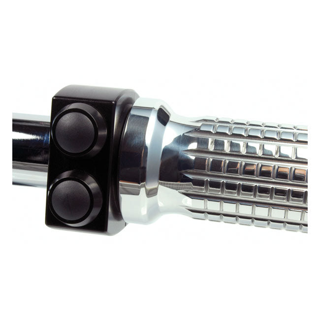 Mo.Switch 3 Push Button Housing 1" H/B, Black