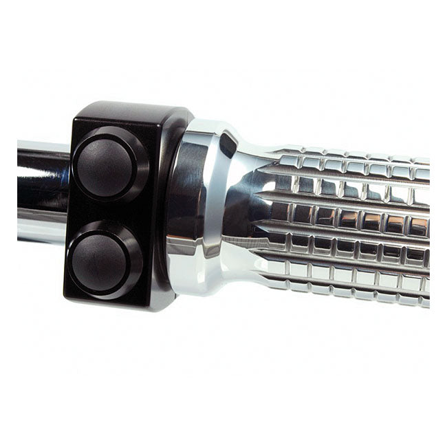 Motogadget Mo. Switch 3 Push Button Housing 22mm H/B, Black for Fits 7/8" (22mm) Diameter Handlebars.