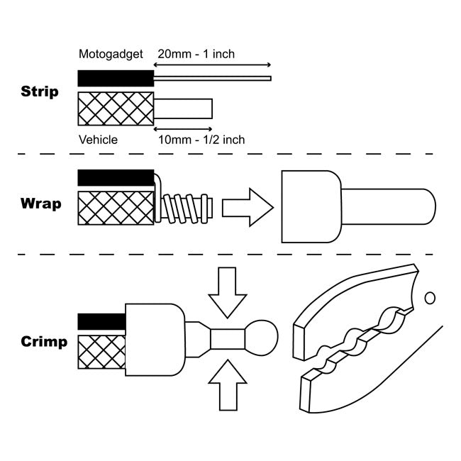 Motogadget Cable-end Crimp Connector Set – Universal