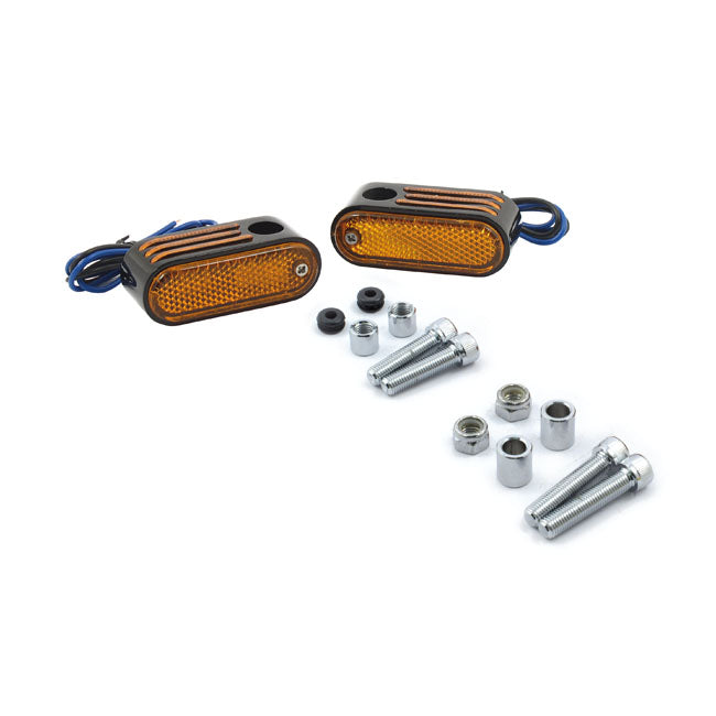 MCS Lango Side Lighters, Turn Signals. Chrome